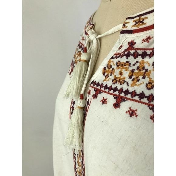 Stitch Fix Skies Are Blue White Embroidered Peasant Blouse - Picture 4 of 8